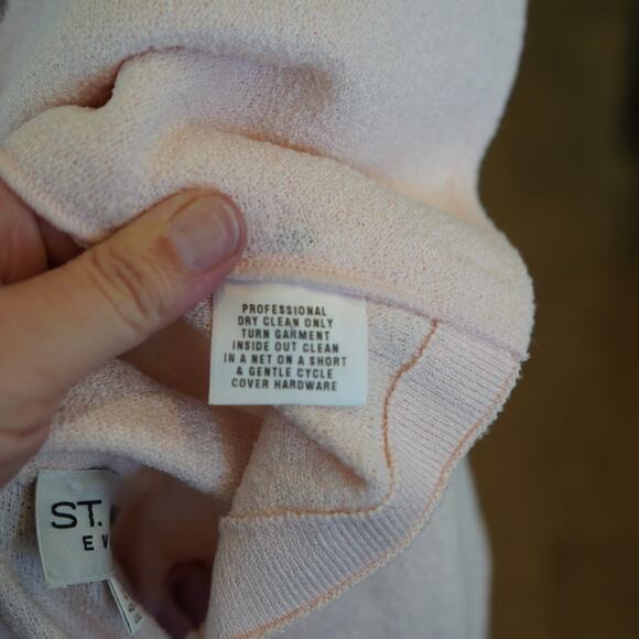 St.John Evening Sz 6‎ SOFT PINK Glam Boucle Santana Knit Blazer Jacket Set - Picture 6 of 12